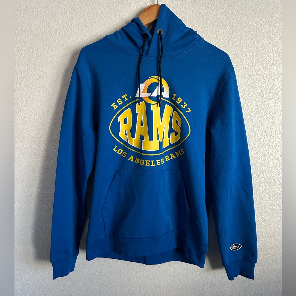 Los Angeles Rams NFL HUGO BOSS Hoodie Blue Stafford Puka Nacua Men’s Size Small